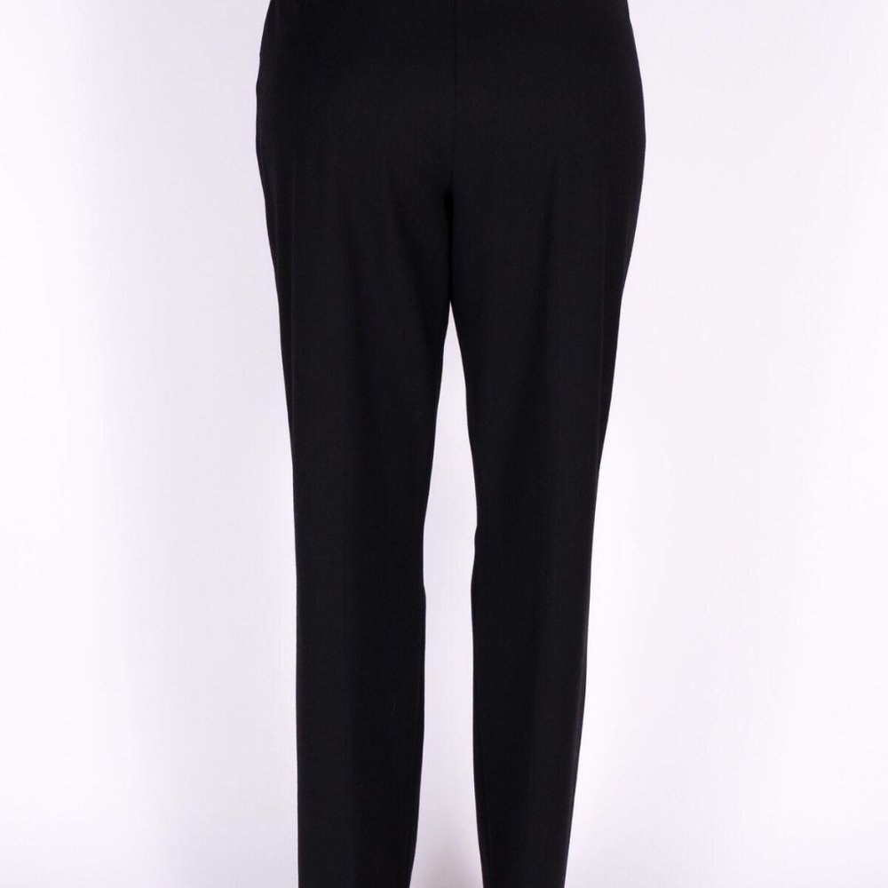 Ralph Lauren Black Label Wool Blend Stretch Straight Black Dress Pants SZ 12
